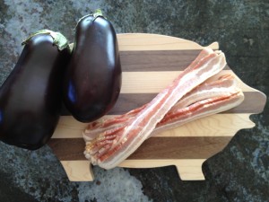 Eggplant & Bacon Ingredients